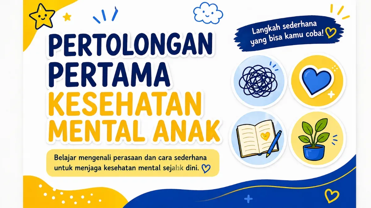 Ilustrasi artikel PERTOLONGAN PERTAMA KESEHATAN MENTAL ANAK